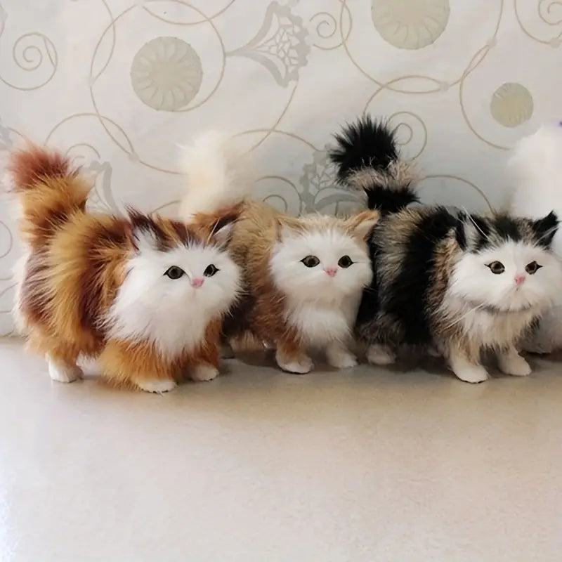Mini Simulation Plush Cat – Charming Gift for Cat Lovers & Home Decor