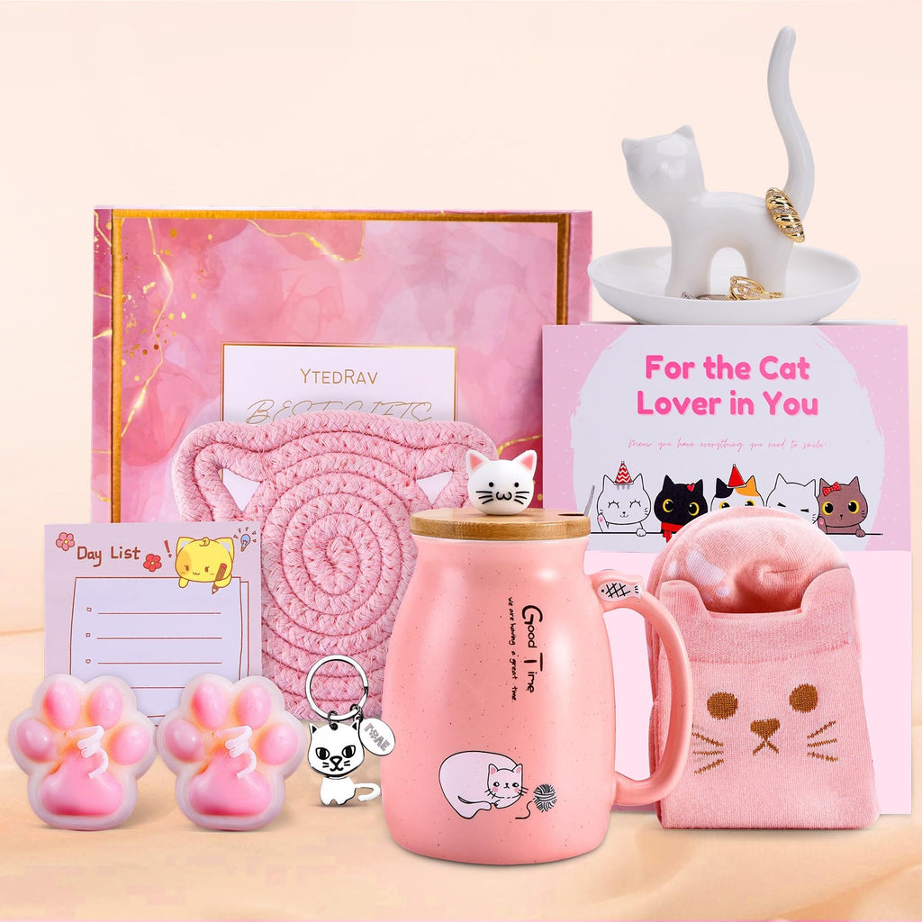 Cat Lover Gift Box for Women — Best Cat Mom Birthday, Christmas & Mother’s Day Gift Set