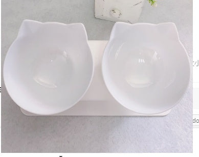 Non‑Slip Cat Bowl with Raised Stand – Single or Double