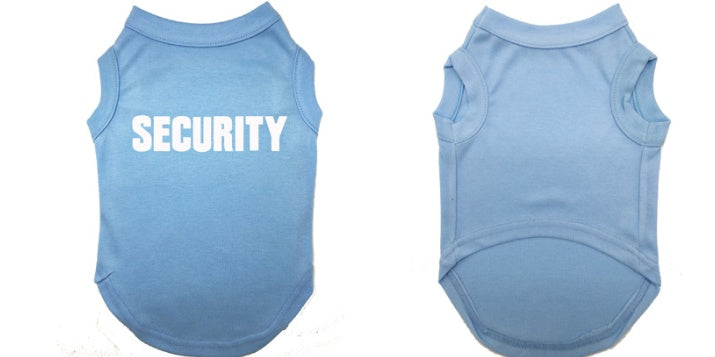 “Security” Dog T‑Shirt — Cute Printed Pet Shirt for Small & Medium Dogs (Multiple Colors)