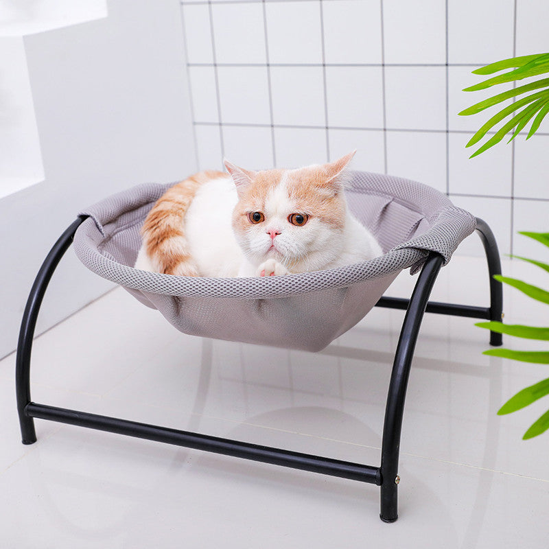 Breathable Elevated Pet Camping Bed — Portable Hammock for Cats & Small Dogs