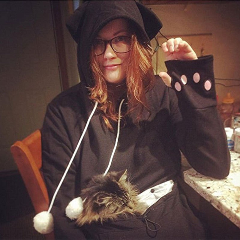 Cat Lovers Hoodie — Cozy Kangaroo Pouch Sweatshirt