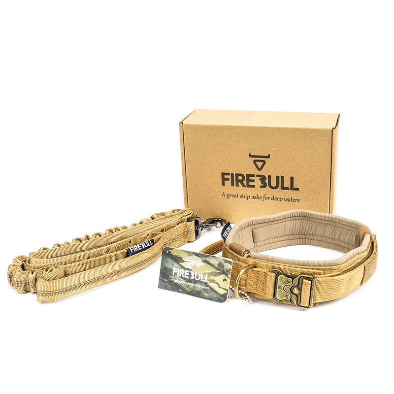 Tactical Dog Collar & Leash Set — Heavy‑Duty Adjustable Training Gear (S–L)