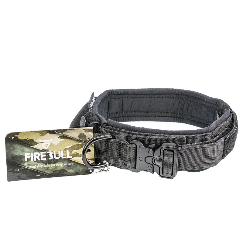 Tactical Dog Collar & Leash Set — Heavy‑Duty Adjustable Training Gear (S–L)