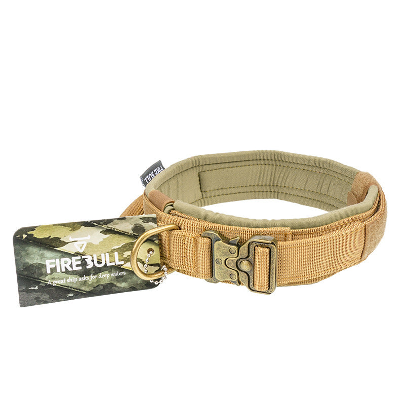 Tactical Dog Collar & Leash Set — Heavy‑Duty Adjustable Training Gear (S–L)
