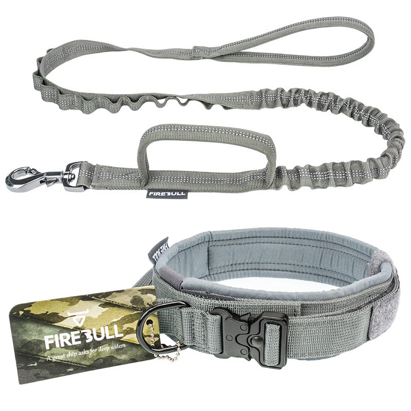 Tactical Dog Collar & Leash Set — Heavy‑Duty Adjustable Training Gear (S–L)