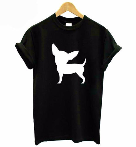 Pet Lover Short‑Sleeve Tee — Chihuahua Silhouette Graphic Shirt (S–XXL)