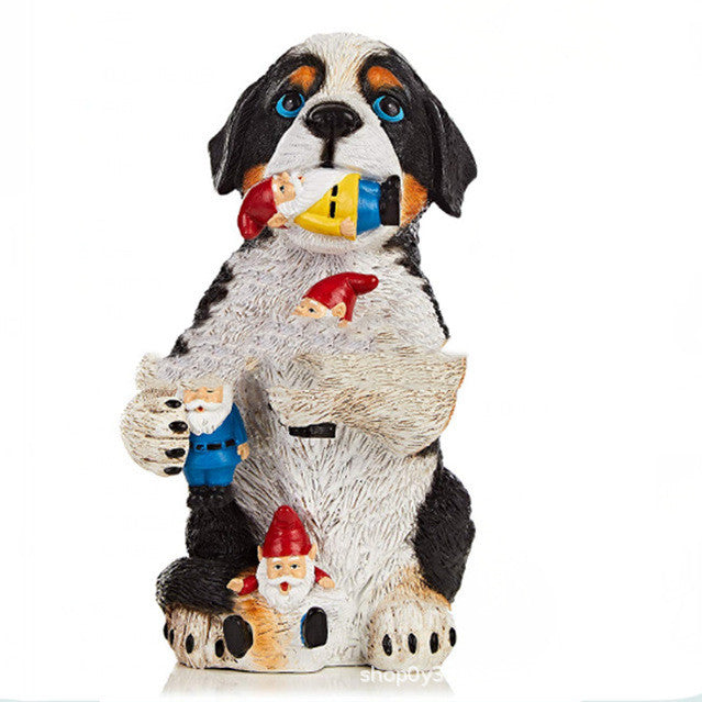 Cats Eat Dwarfs Garden Statue — Resin Yard Art Ornament