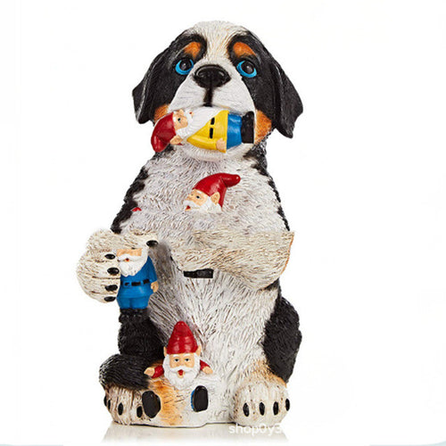Cats Eat Dwarfs Garden Statue — Resin Yard Art Ornament