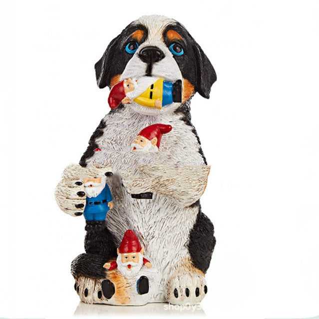Cats Eat Dwarfs Garden Statue — Resin Yard Art Ornament