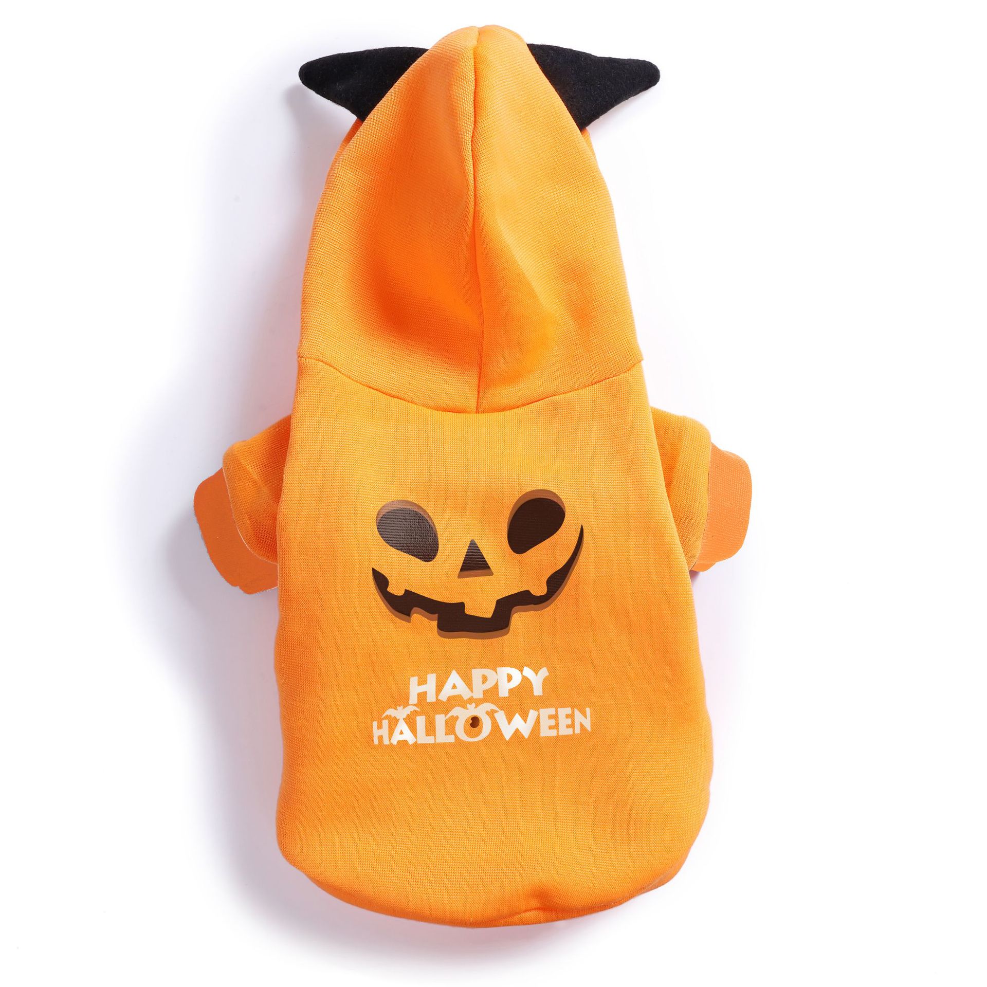 Halloween Pumpkin Dog Hoodie Costume — Cute Pumpkin Face Hoodie for Small & Medium Dogs (2 Styles)