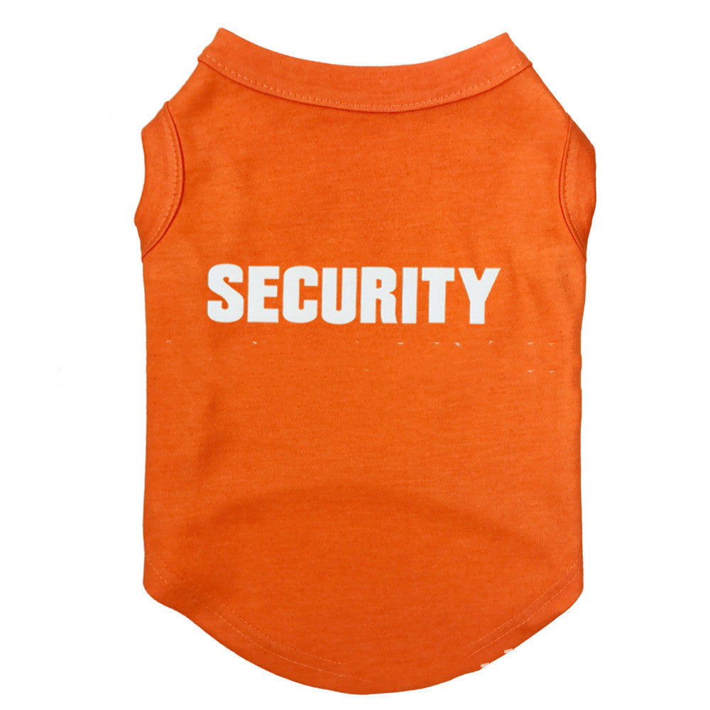 “Security” Dog T‑Shirt — Cute Printed Pet Shirt for Small & Medium Dogs (Multiple Colors)
