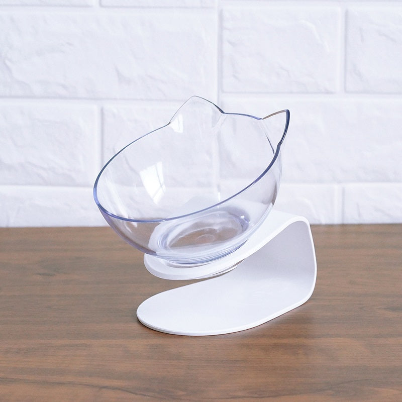 Non‑Slip Cat Bowl with Raised Stand – Single or Double