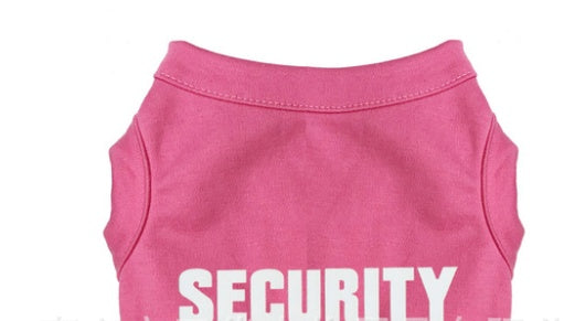 “Security” Dog T‑Shirt — Cute Printed Pet Shirt for Small & Medium Dogs (Multiple Colors)