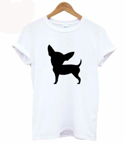 Pet Lover Short‑Sleeve Tee — Chihuahua Silhouette Graphic Shirt (S–XXL)