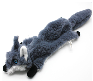 Plush Wolf Squeaky Dog Toy — Soft Stuffed Chew Toy for Puppies & Small Dogs