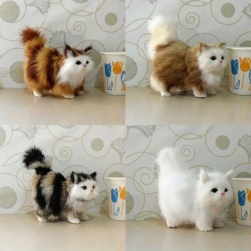Mini Simulation Plush Cat – Charming Gift for Cat Lovers & Home Decor