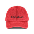 Paws & Peace Vintage Embroidered Cap
