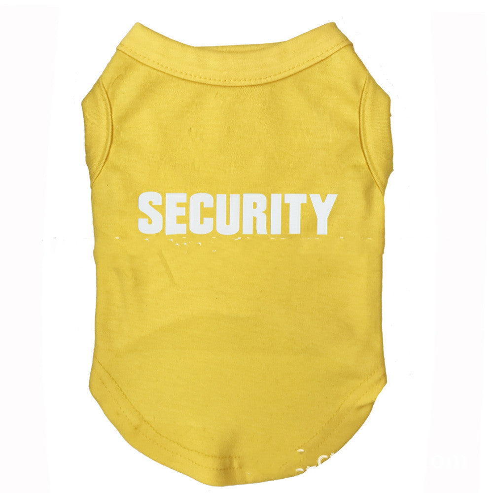 “Security” Dog T‑Shirt — Cute Printed Pet Shirt for Small & Medium Dogs (Multiple Colors)