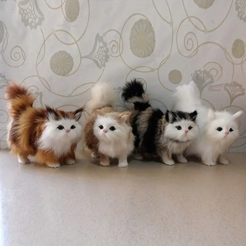 Mini Simulation Plush Cat – Charming Gift for Cat Lovers & Home Decor