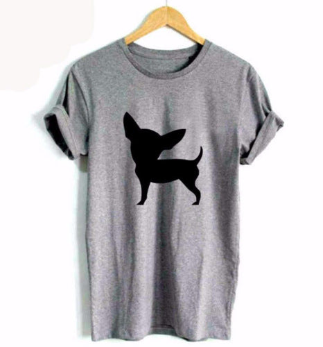 Pet Lover Short‑Sleeve Tee — Chihuahua Silhouette Graphic Shirt (S–XXL)