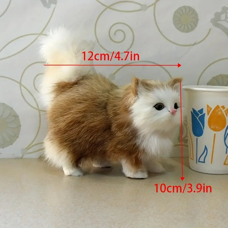 Mini Simulation Plush Cat – Charming Gift for Cat Lovers & Home Decor