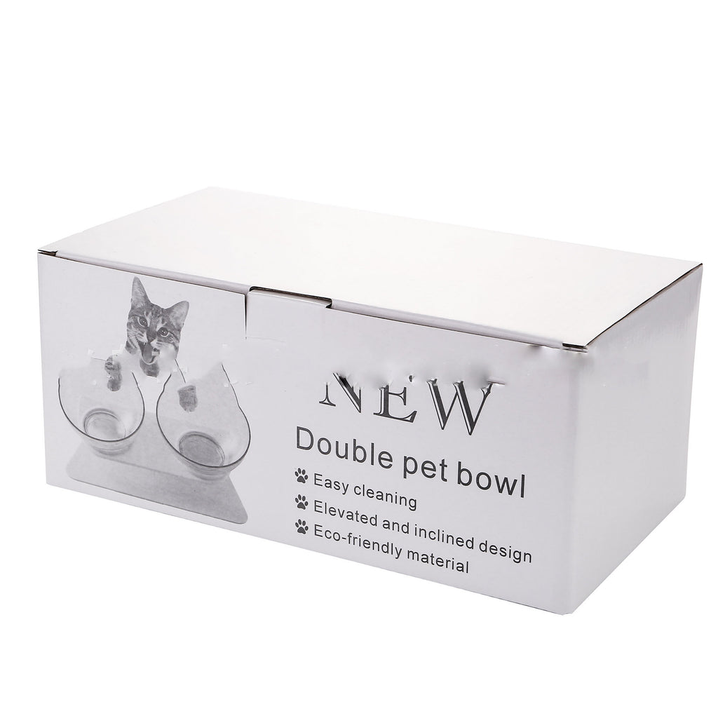 Non‑Slip Cat Bowl with Raised Stand – Single or Double