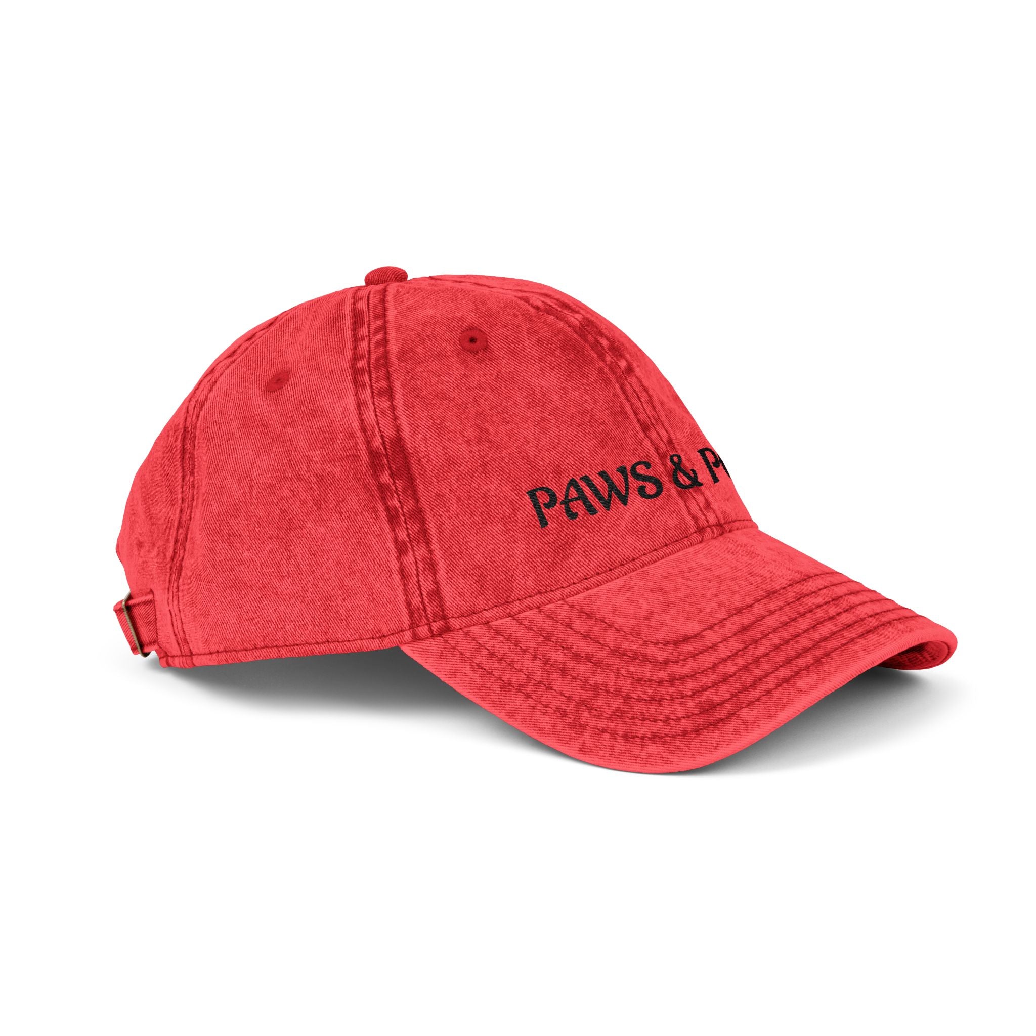 Paws & Peace Vintage Embroidered Cap