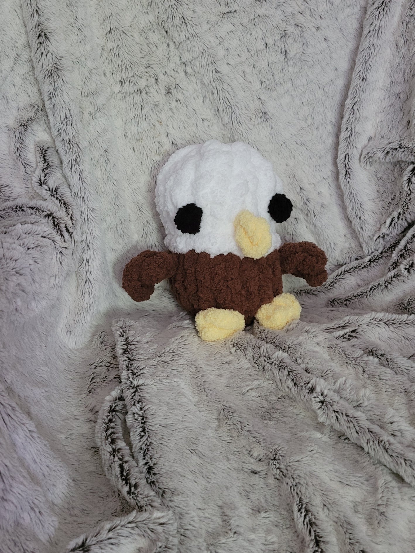 Featherby the Eagle – Handmade Chunky Chenille Plushie