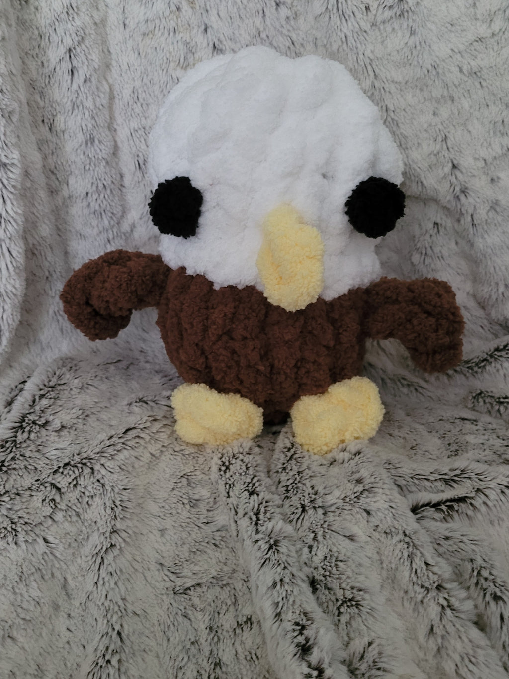 Featherby the Eagle – Handmade Chunky Chenille Plushie