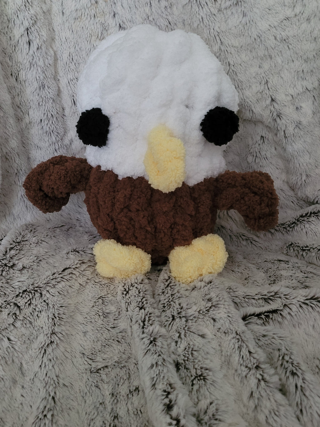Featherby the Eagle – Handmade Chunky Chenille Plushie