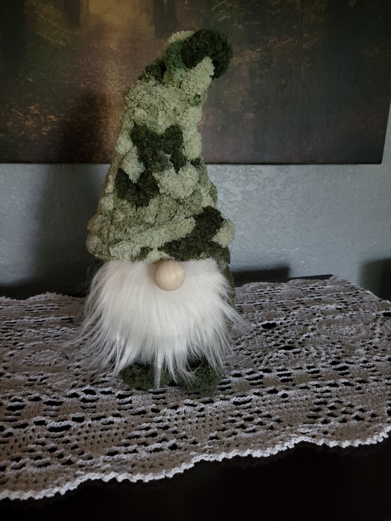 Pipson — Green Woodland Gnome (Handmade Plush)