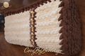 Ivory Chunky Knit Throw with Brown, Taupe & Yellow Accents — 43" × 60"