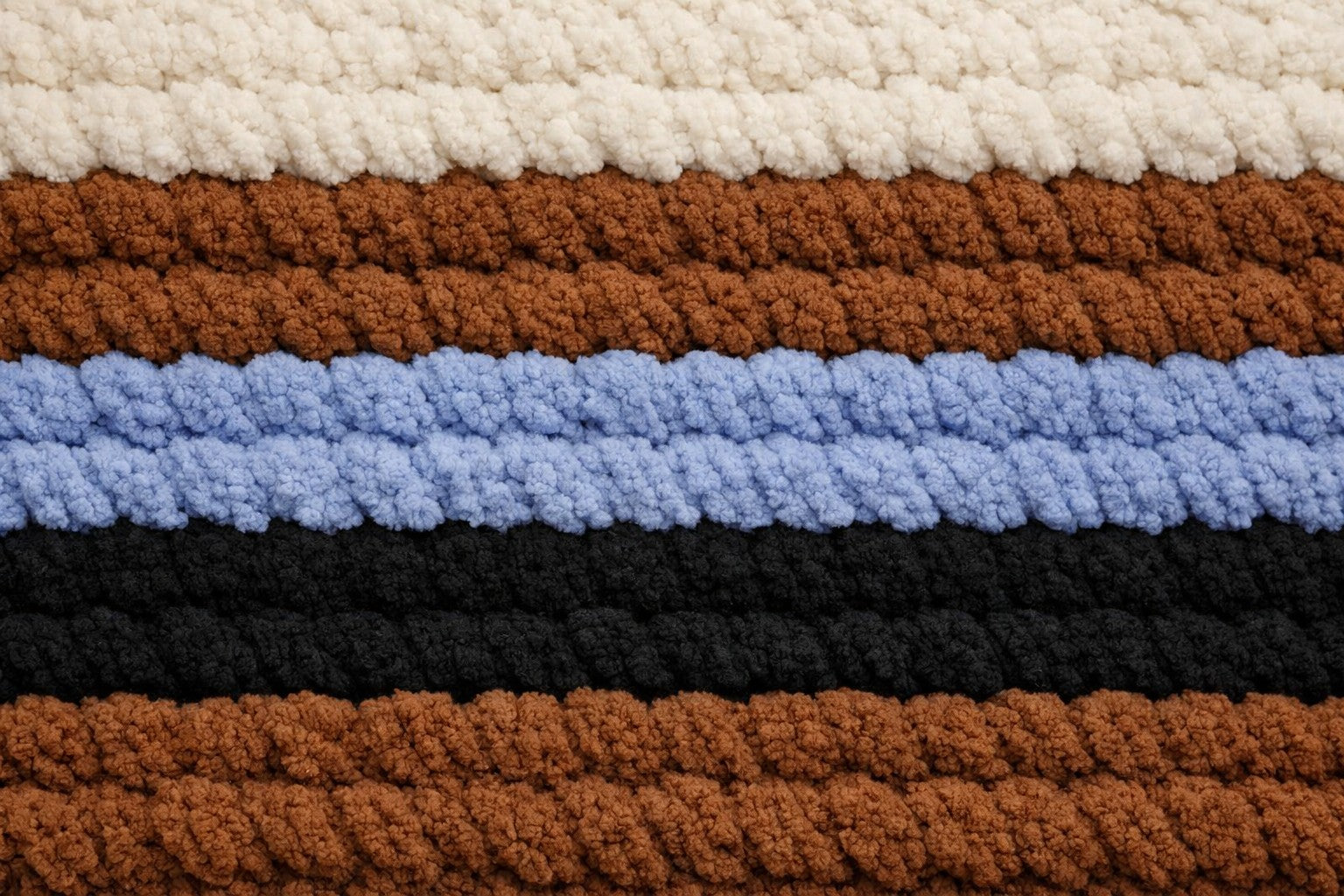 Western Style Hand Knit Chunky Chenille Knit Throw - 35" × 47"