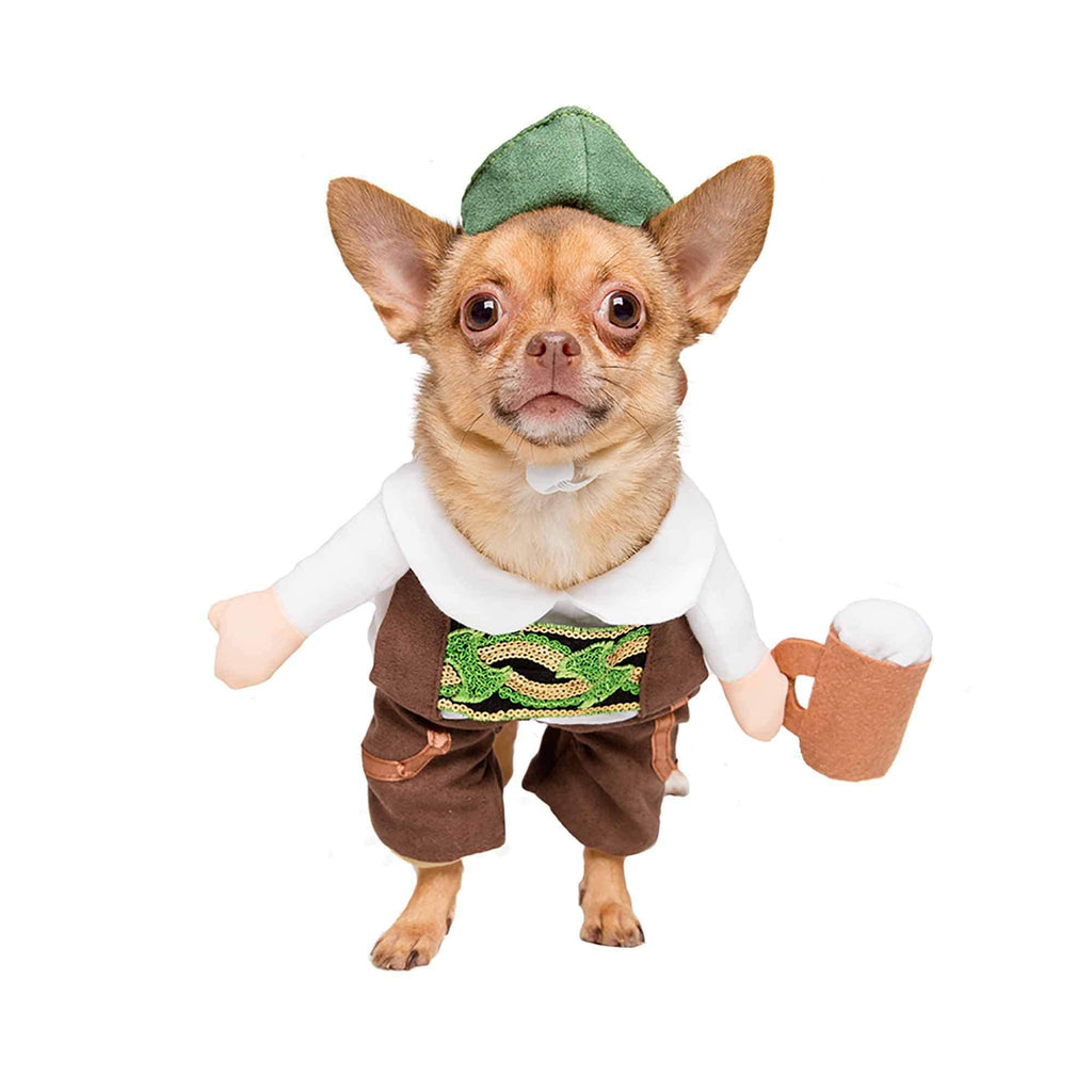 Small German Oktoberfest Dog Costume – 2‑Piece Barktoberfest Outfit