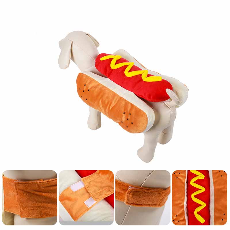 “Hot Dog” Pet Halloween Costume — Funny Dog Outfit (S–XXL)